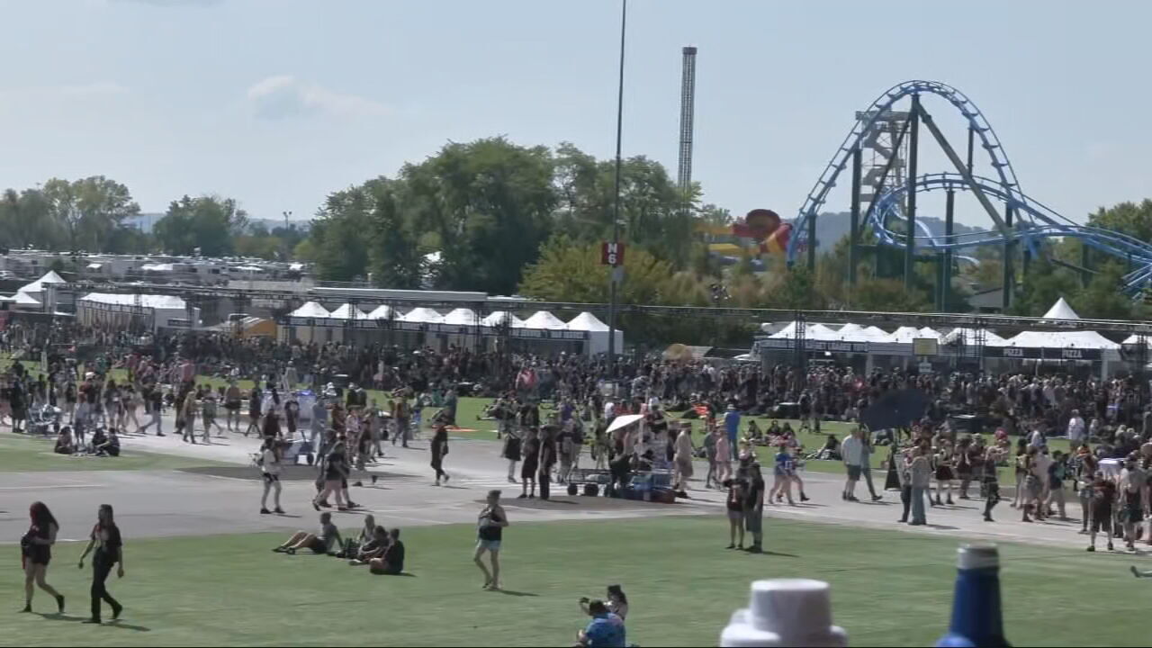 Fans at Louder Than Life near Kentucky Kingdom